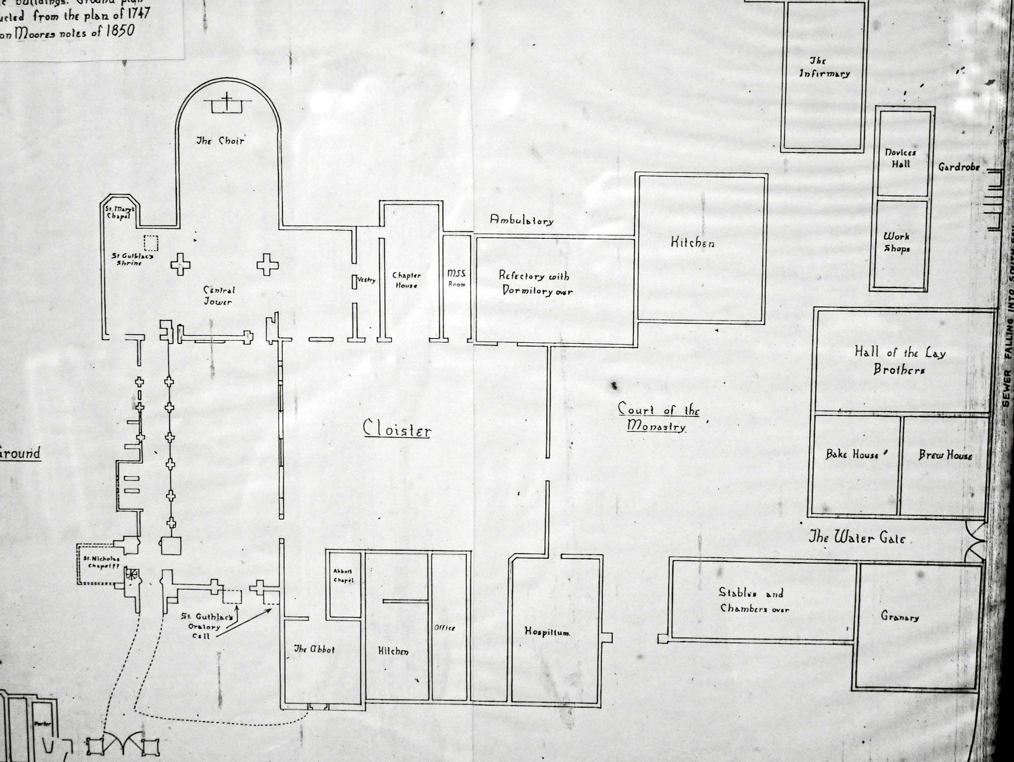 Crowland Abbey floor plan